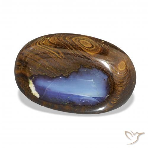 15.36 ct Multicolor Boulder Opal Stone, Natural Boulder Opal in Oval Cabochon Shape for Sale