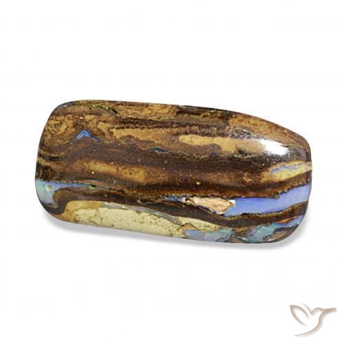 4.57 ct Multicolor Boulder Opal Stone, Natural Boulder Opal in Cushion Cabochon Shape for Sale