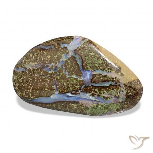 7.72 ct Multicolor Boulder Opal Stone, Natural Boulder Opal in Fancy Cabochon Shape for Sale