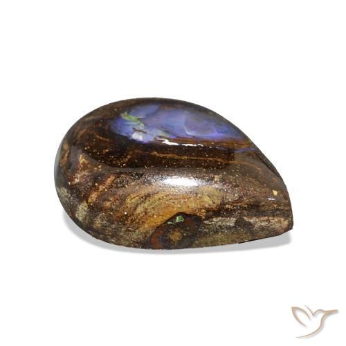 Boulder Opal Gemstone in 11.5 x 8.5 mm Size for Sale, Boulder Opal Stone in Multicolor Color