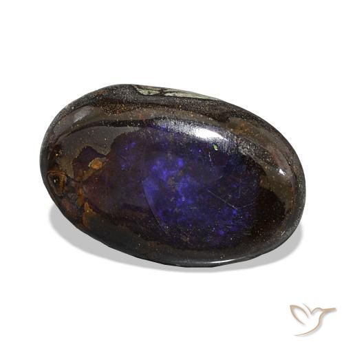 4.62 ct Multicolor Boulder Opal Stone, Natural Boulder Opal in Oval Cabochon Shape for Sale