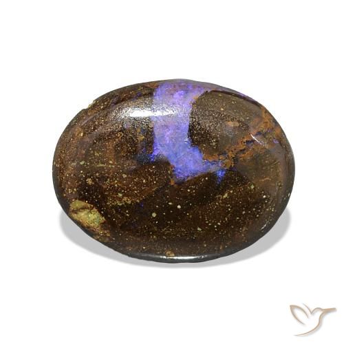 1.82 ct Multicolor Boulder Opal Gemstone, Boulder Opal Gem in Oval Cabochon Shape for Sale.