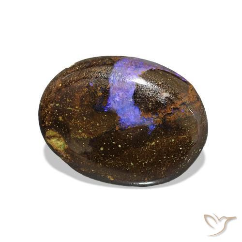 1.82 ct Multicolor Boulder Opal Stone, Natural Boulder Opal in Oval Cabochon Shape for Sale