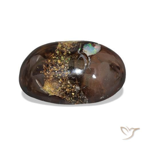 Boulder Opal Gemstone in 12.1 x 8.4 mm Size for Sale, Boulder Opal Stone in Multicolor Color