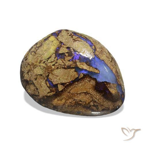 3.94 ct Multicolor Boulder Opal Stone, Natural Boulder Opal in Fancy Cabochon Shape for Sale