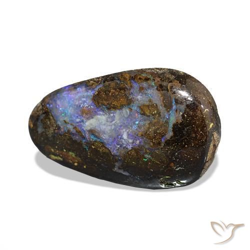 3.54 ct Multicolor Boulder Opal Stone, Natural Boulder Opal in Fancy Cabochon Shape for Sale