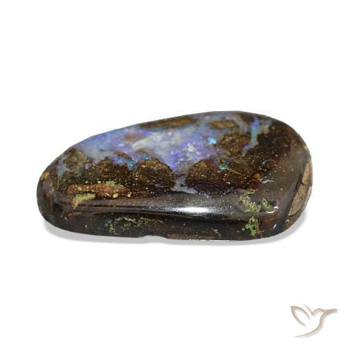 Boulder Opal Gemstone in 14.7 x 9 mm Size for Sale, Boulder Opal Stone in Multicolor Color