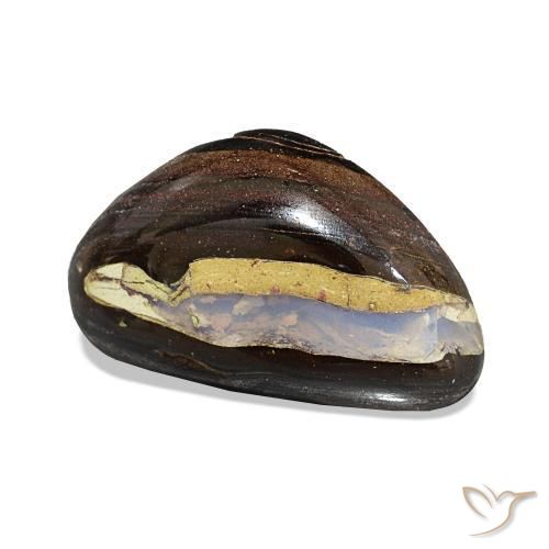 5.44 ct Multicolor Boulder Opal Stone, Natural Boulder Opal in Fancy Cabochon Shape for Sale