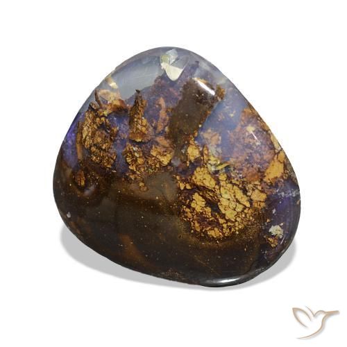 3.70 ct Multicolor Boulder Opal Stone, Natural Boulder Opal in Fancy Cabochon Shape for Sale