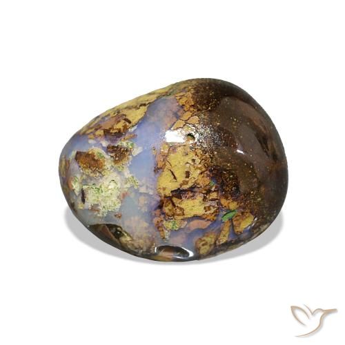 2.03 ct Multicolor Boulder Opal Gemstone, Boulder Opal Gem in Fancy Cabochon Shape for Sale.
