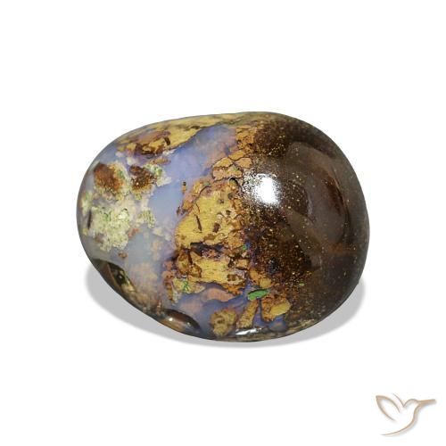 2.03 ct Multicolor Boulder Opal Stone, Natural Boulder Opal in Fancy Cabochon Shape for Sale