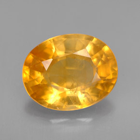 3.73 ct Orange Calcite Gemstone, Calcite Gem in Oval Facet Shape for Sale.