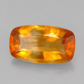 4.95 ct Orange Calcite Stone, Natural Calcite in Cushion-Cut Shape for Sale