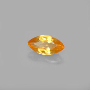 0.60 ct Orange Calcite Stone, Natural Calcite in Marquise Facet Shape for Sale