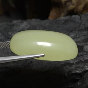 Calcite Gemstone in 30.3 x 17.9 mm Size for Sale, Calcite Stone in Light Yellow Color