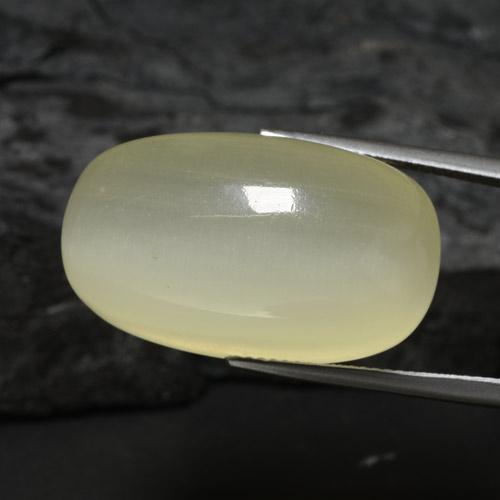 61.33 ct Yellow Calcite Stone, Natural Calcite in Oval Cabochon Shape for Sale