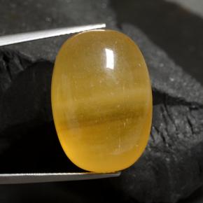 40.17 ct Orange Calcite Gemstone, Calcite Gem in Oval Cabochon Shape for Sale.