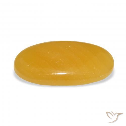 Calcite Gemstone in 29.7 x 17.1 mm Size for Sale, Calcite Stone in Golden-Orange Color