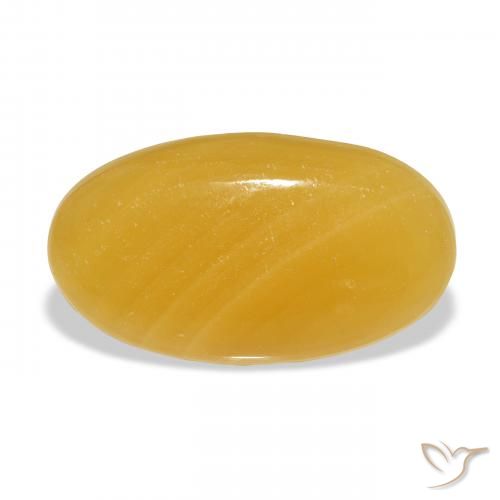25.97ct Natural Golden-Orange Calcite, Oval, Translucent