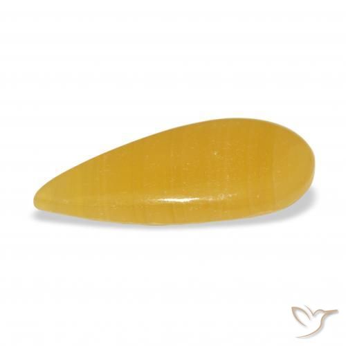 Calcite Gemstone in 25.1 x 10.7 mm Size for Sale, Calcite Stone in Golden-Orange Color
