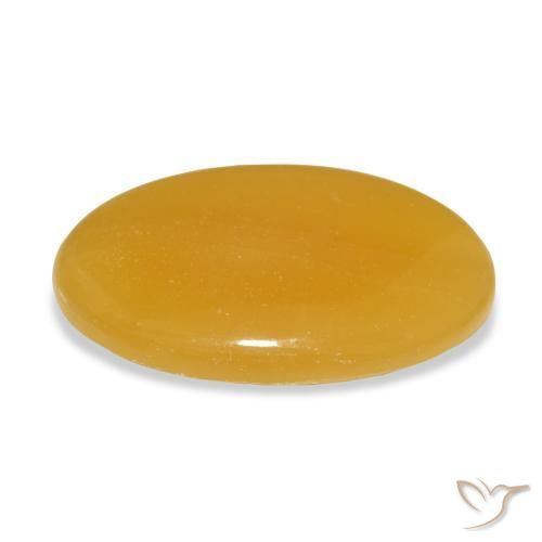 Calcite Gemstone in 33.8 x 20.7 mm Size for Sale, Calcite Stone in Golden-Orange Color
