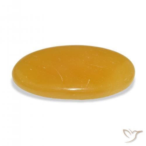 Calcite Gemstone in 38.1 x 20.6 mm Size for Sale, Calcite Stone in Golden-Orange Color