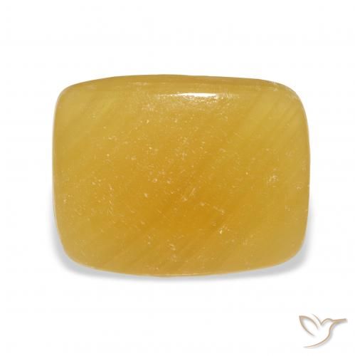19.82ct Natural Golden-Orange Calcite, Cushion, Translucent