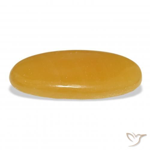 Calcite Gemstone in 38.4 x 17.3 mm Size for Sale, Calcite Stone in Golden-Orange Color