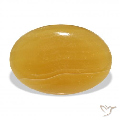 48.69ct Natural Golden-Orange Calcite, Oval, Translucent, Photo A
