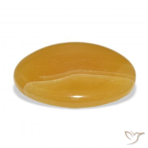 Calcite Gemstone in 36.3 x 25.3 mm Size for Sale, Calcite Stone in Golden-Orange Color