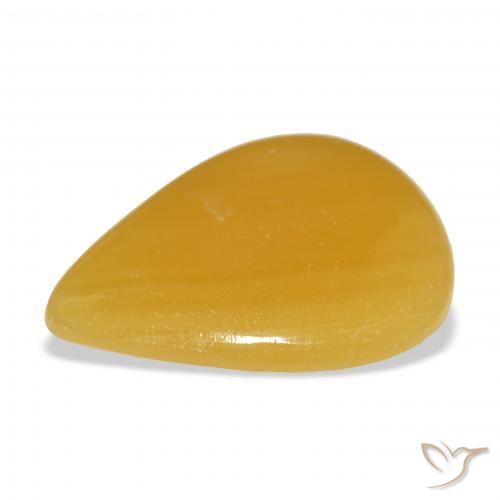 Calcite Gemstone in 32.1 x 24 mm Size for Sale, Calcite Stone in Golden-Orange Color