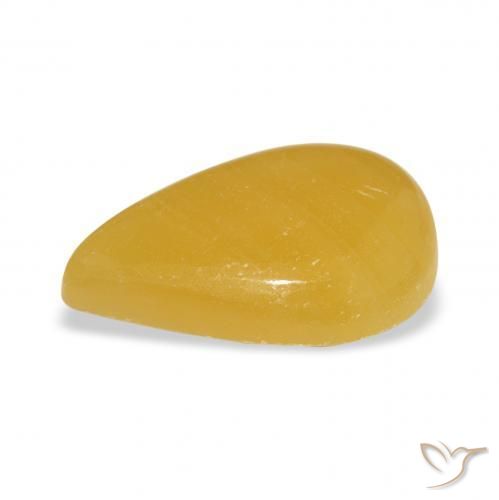 Calcite Gemstone in 18.2 x 11.7 mm Size for Sale, Calcite Stone in Golden-Orange Color