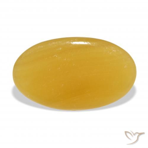 33.20ct Natural Golden-Orange Calcite, Oval, Translucent