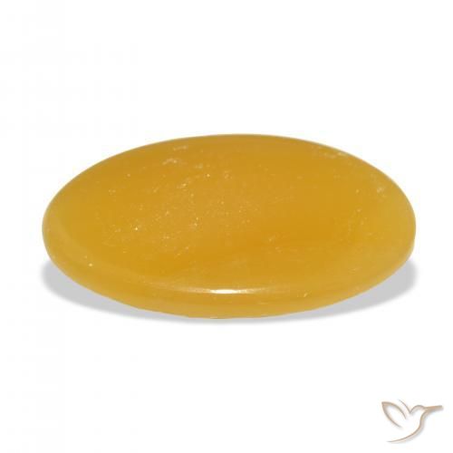 Calcite Gemstone in 37.4 x 22.8 mm Size for Sale, Calcite Stone in Golden-Orange Color