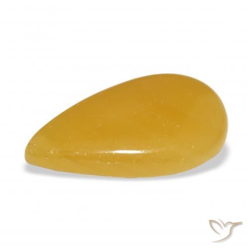 Calcite Gemstone in 26.3 x 15.4 mm Size for Sale, Calcite Stone in Golden-Orange Color