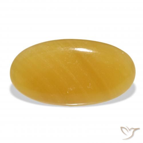 40.31ct Natural Golden-Orange Calcite, Oval, Translucent, Photo A