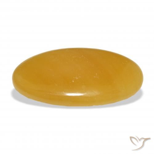 Calcite Gemstone in 39.4 x 21.9 mm Size for Sale, Calcite Stone in Golden-Orange Color