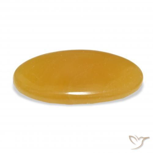 Calcite Gemstone in 39.2 x 20.2 mm Size for Sale, Calcite Stone in Golden-Orange Color