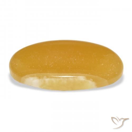 Calcite Gemstone in 31.5 x 16.3 mm Size for Sale, Calcite Stone in Golden-Orange Color