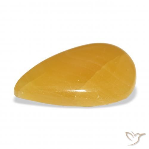 Calcite Gemstone in 30.5 x 19.1 mm Size for Sale, Calcite Stone in Golden-Orange Color