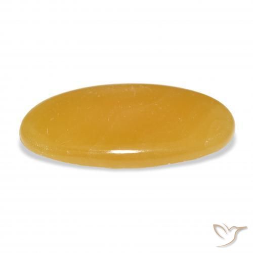 Calcite Gemstone in 40 x 20.1 mm Size for Sale, Calcite Stone in Golden-Orange Color