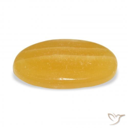 Calcite Gemstone in 24.5 x 13.7 mm Size for Sale, Calcite Stone in Golden-Orange Color