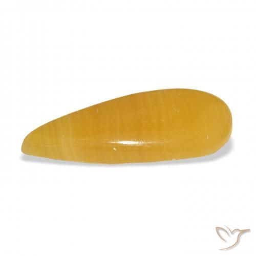 Calcite Gemstone in 33.3 x 13.3 mm Size for Sale, Calcite Stone in Golden-Orange Color