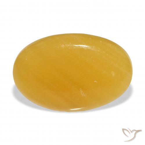 29.48ct Natural Golden-Orange Calcite, Oval, Translucent, Photo A