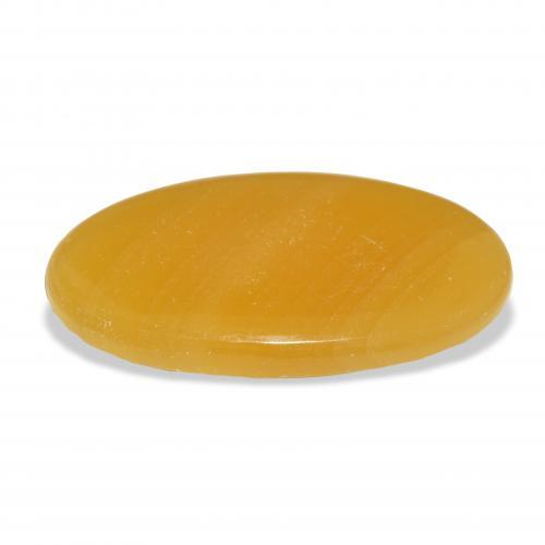 Calcite Gemstone in 41.5 x 22.2 mm Size for Sale, Calcite Stone in Golden-Orange Color