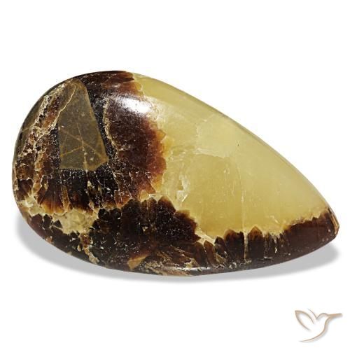 48.78 ct Multicolor Calcite Stone, Natural Calcite in Pear Cabochon Shape for Sale