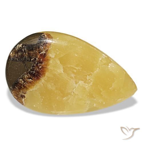 83.52 ct Multicolor Calcite Stone, Natural Calcite in Pear Cabochon Shape for Sale