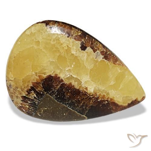49.78 ct Multicolor Calcite Stone, Natural Calcite in Pear Cabochon Shape for Sale
