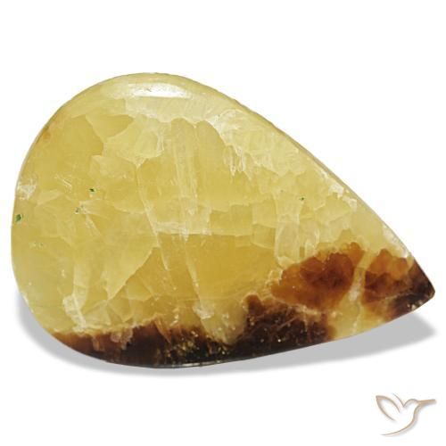 67.90 ct Multicolor Calcite Stone, Natural Calcite in Pear Cabochon Shape for Sale