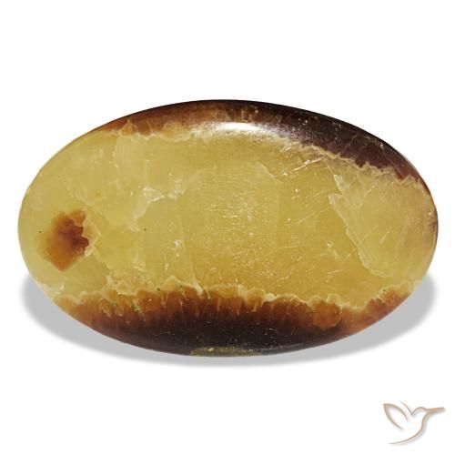 54.86 ct Multicolor Calcite Gemstone, Calcite Gem in Oval Cabochon Shape for Sale.